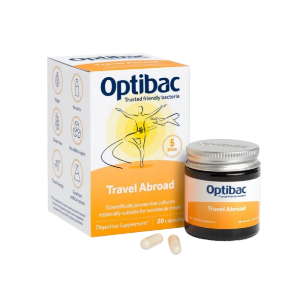 Пробіотик Optibac Travel Abroad — підтримка кишечника під час подорожей